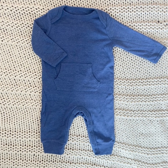 Cloud Island Unisex Baby Blue Romper 0-3 Months - Picture 3 of 5
